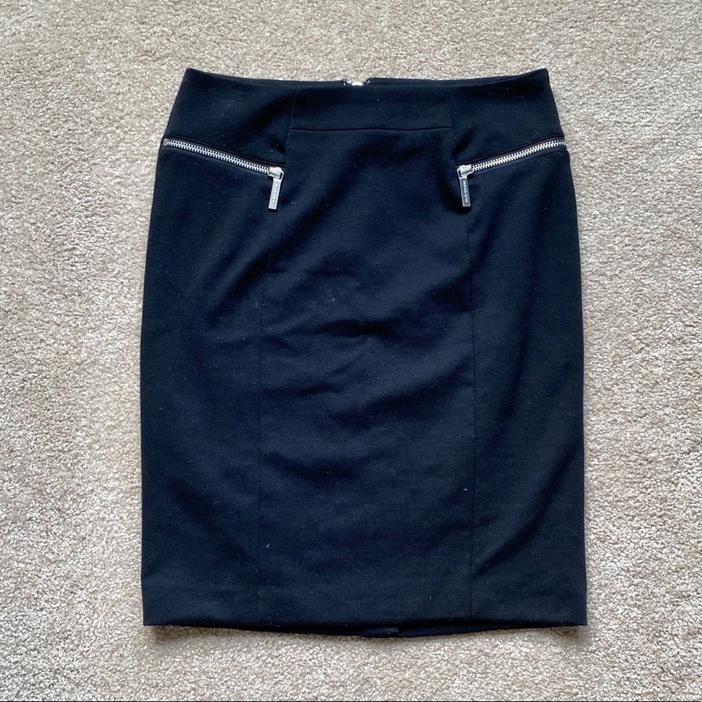 Michael Kors Black Pencil Skirt with Zippers